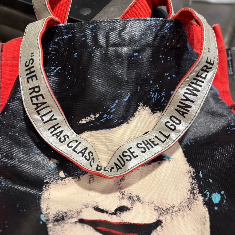 Andy Warhol Jackie O Red Tote Bag - Picture 2 of 13